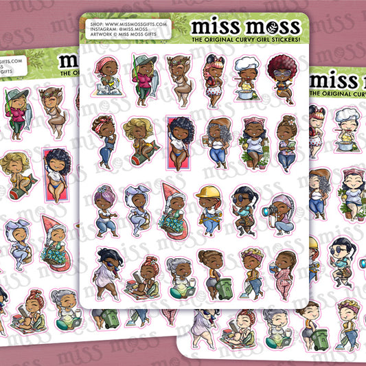 Miss Moss Minis Vinyl Sticker Sampler v3.0