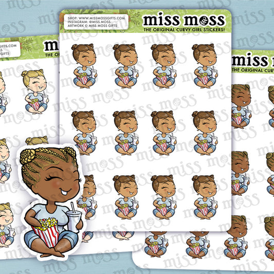 Movie Night Vinyl Planner Stickers