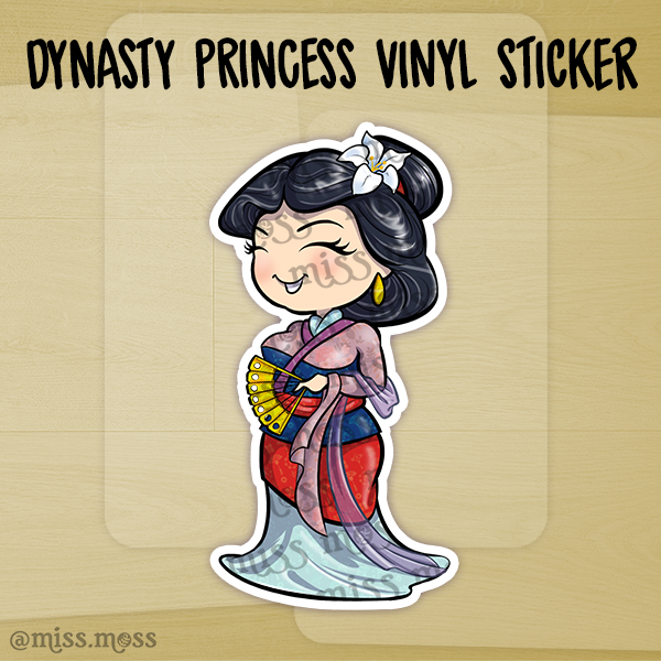 Dynasty Princess Large Waterproof Vinyl Sticker
