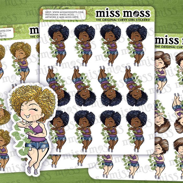 Make it Rain Money Tosser Stickers - Miss Moss Gifts