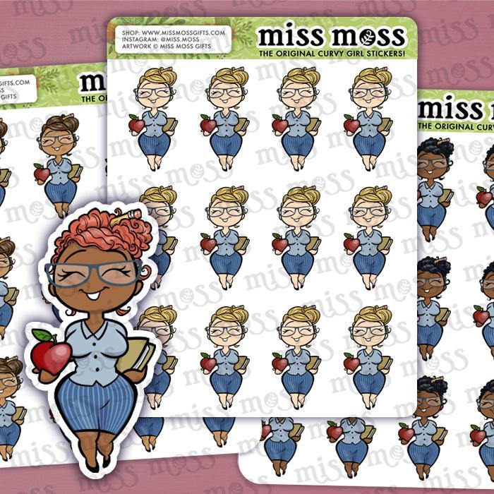 Teacher Back to School Stickers - Miss Moss Gifts