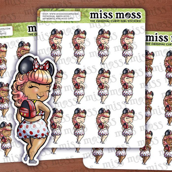 Mouse Theme Park Girl Planner Stickers - Miss Moss Gifts