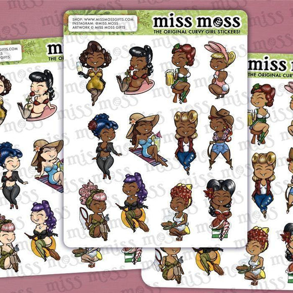 Vintage Monthly Pin-Up Girls Sampler - Miss Moss Gifts