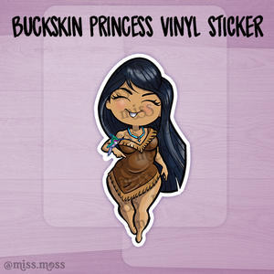 Buckskin Princess Large Waterproof Vinyl Sticker