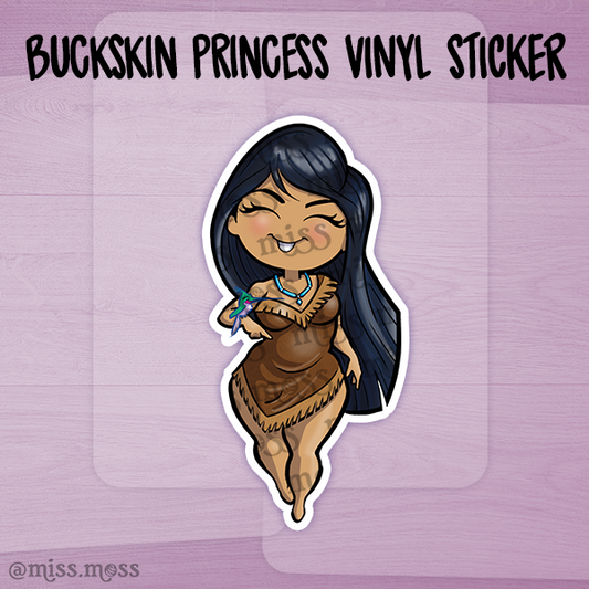 JUMBO Buckskin Princess Waterproof Vinyl Sticker