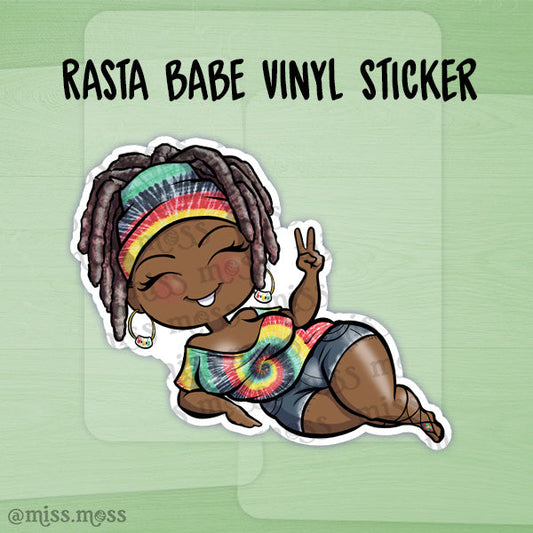 JUMBO Rasta Babe Vinyl Sticker