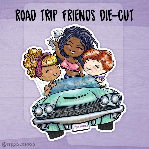 Road Trip Thelma & Louise Girls Die-Cut Sticker - Miss Moss Gifts