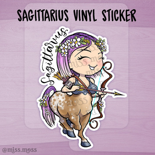 JUMBO Sagittarius Zodiac Horoscope Vinyl Sticker