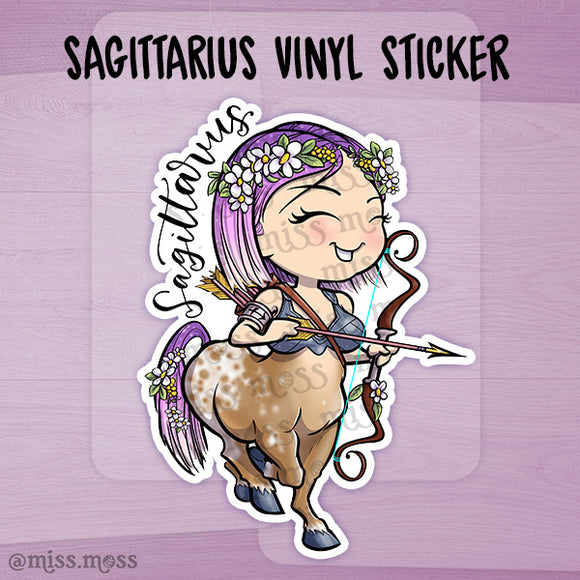 Sagittarius Zodiac Horoscope Vinyl Die-Cut Sticker
