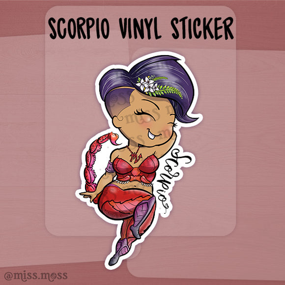 Scorpio Zodiac Horoscope Vinyl Die-Cut Sticker