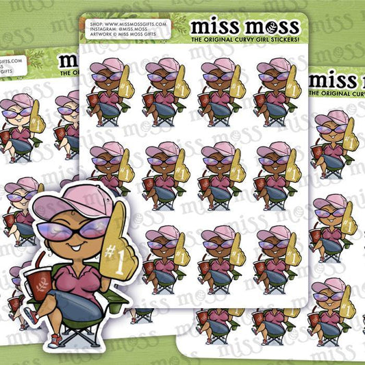 Soccer Mom Sports Fan Stickers, Light Skin - Miss Moss Gifts