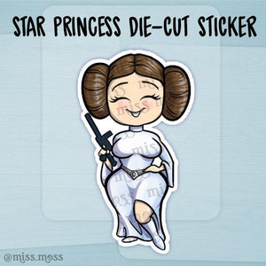 Star Princess Die-Cut Sticker - Miss Moss Gifts
