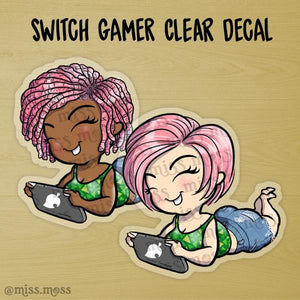 Nintendo Switch Gamer Girl Decal - Miss Moss Gifts
