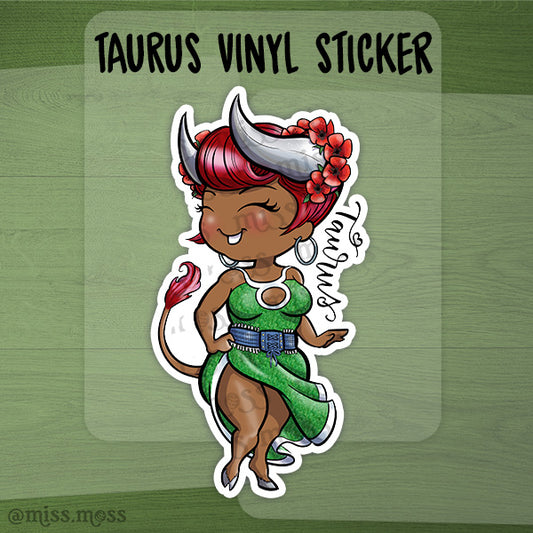 JUMBO Taurus Zodiac Horoscope Vinyl Sticker