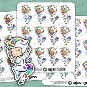 Unicorn Onesie Planner Stickers - Miss Moss Gifts