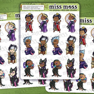 Curvy Villain Planner Stickers - Miss Moss Gifts