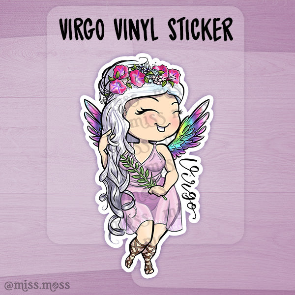 Virgo Zodiac Horoscope Vinyl Die-Cut Sticker