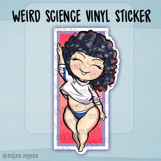 JUMBO Weird Science Kelly LeBrock Vinyl Sticker