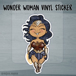 Super Woman Wonder Mom Vinyl Die-Cut Sticker