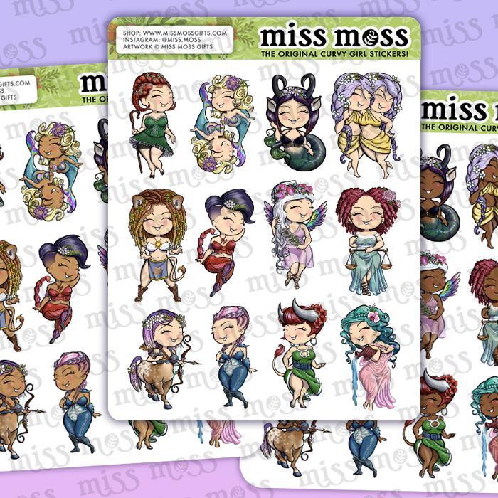 Zodiac Horoscope Girls Assortment Sampler - Miss Moss Gifts